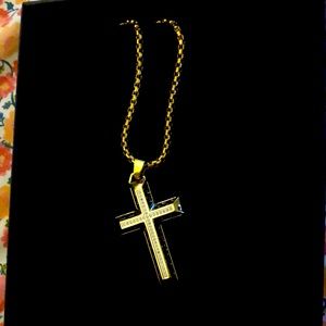 R.H. Macy& co diamond cross necklace